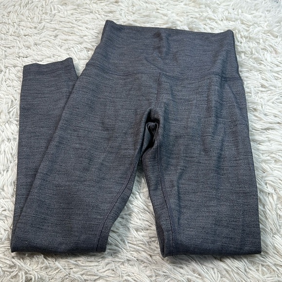 Lululemon Align Pant II 25" Mini Heathered Herringbone Heathered Black White / B - Picture 1 of 4